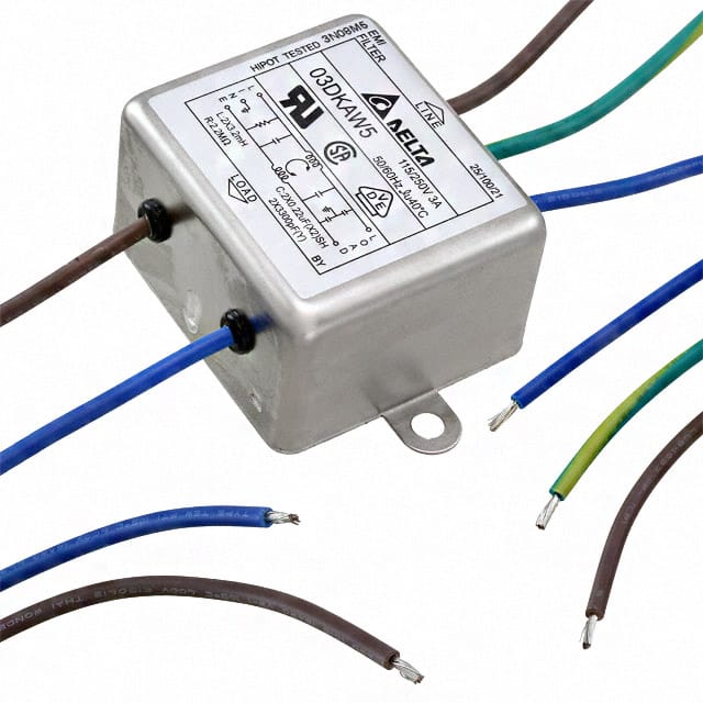 03DKAW5 Delta Electronics  Moduli di filtro di linea di alimentazione